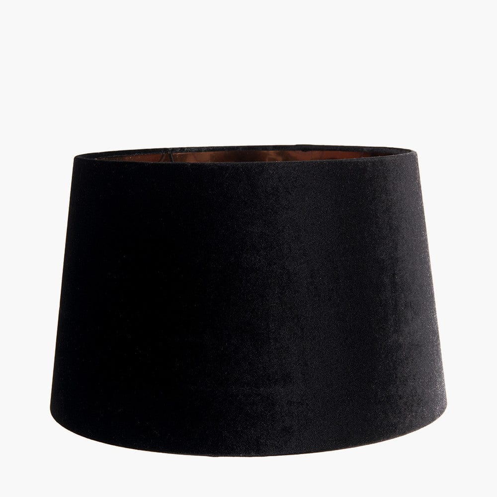 Aida 40cm Black Velvet Tapered Lampshade.