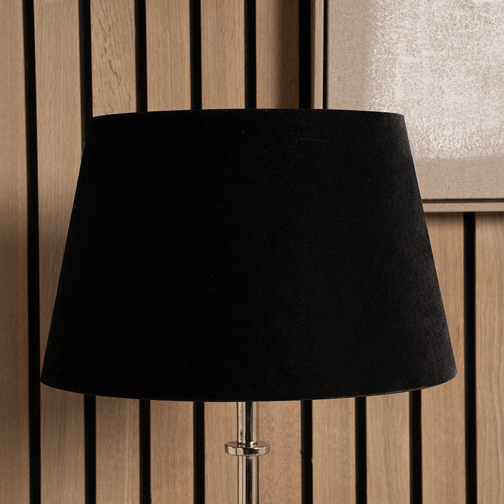 Aida 40cm Black Velvet Tapered Lampshade.