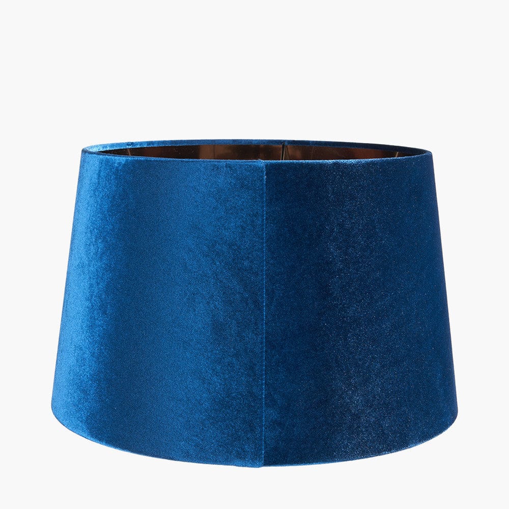 Aida 40cm Sapphire Velvet Tapered Lampshade.