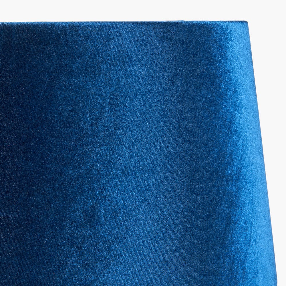 Aida 40cm Sapphire Velvet Tapered Lampshade.