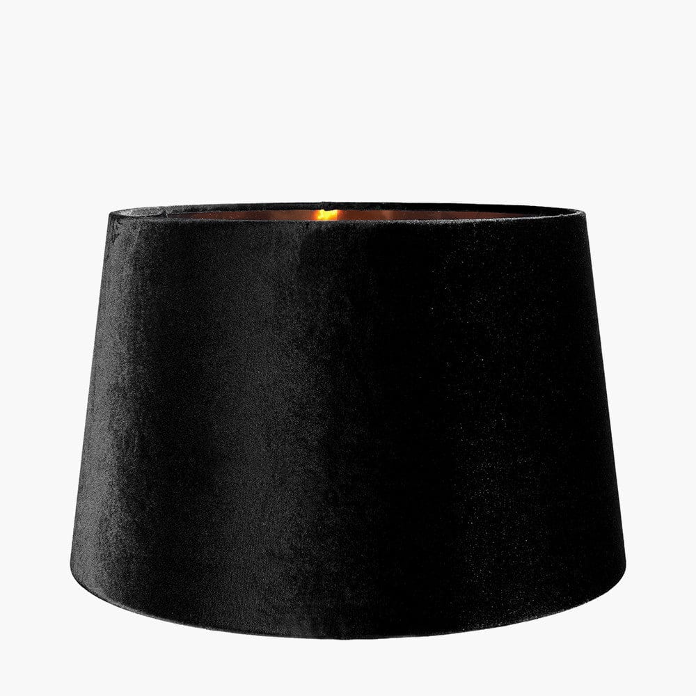 Aida 50cm Black Velvet Tapered Lampshade.