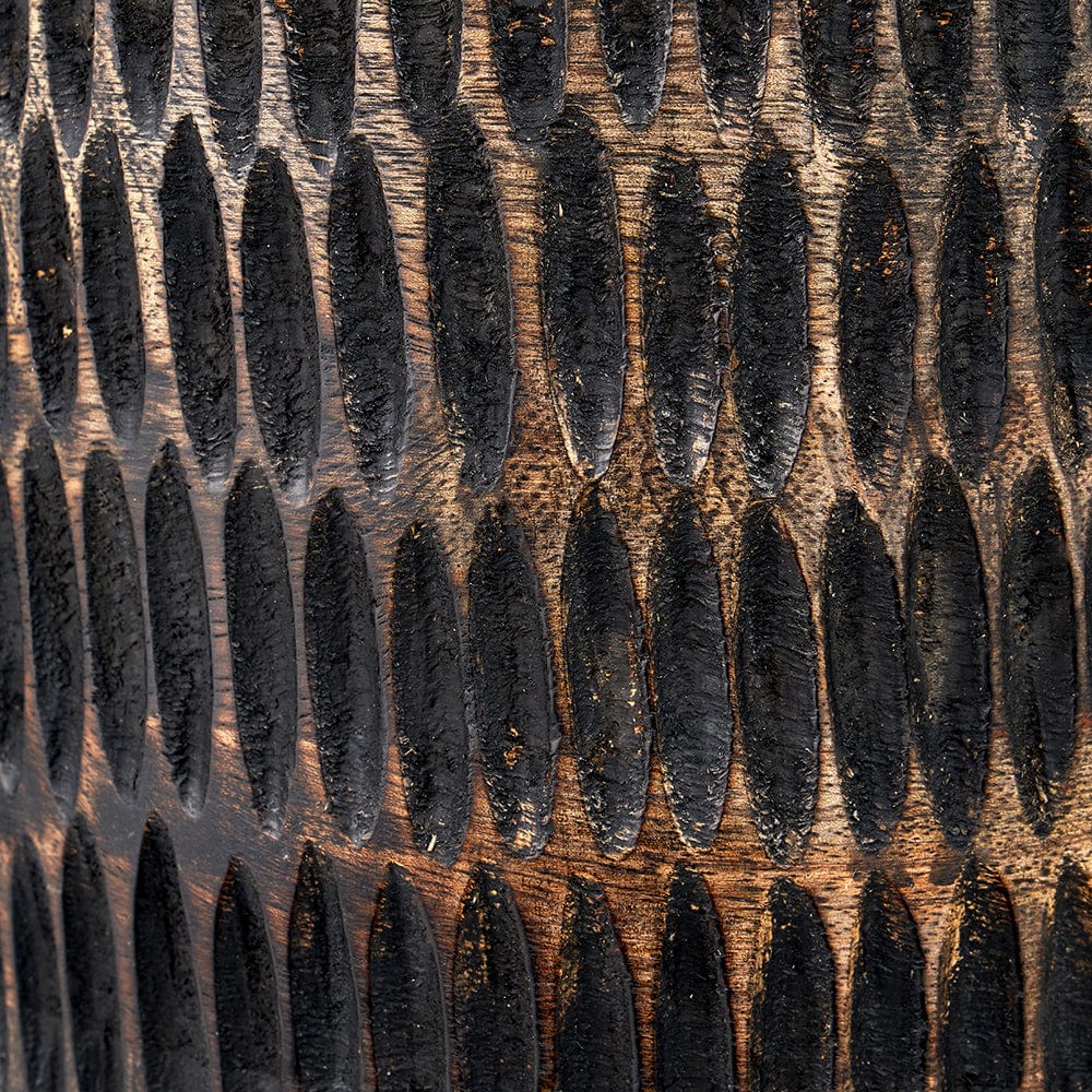 Alaric Antique Black Wash Mango Wood Table Lamp.