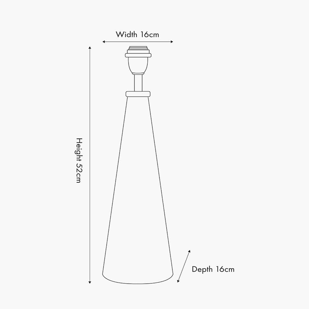 Alejo Black and White Stripe Conical Resin Table Lamp.