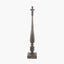 Pacific Lifestyle Lighting Alia Grey Wash Turned Mango Wood Floor Lamp Base with Edward 45cm Pistachio Green Linen Cylinder Lampshade House of Isabella UK
