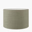 Pacific Lifestyle Lighting Alia Grey Wash Turned Mango Wood Floor Lamp Base with Edward 45cm Pistachio Green Linen Cylinder Lampshade House of Isabella UK
