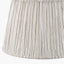 Pacific Lifestyle Lighting Alia Grey Wash Turned Mango Wood Table Lamp Base with Thiago 45cm Natural Stripe Mushroom Pleat Tapered Lampshade House of Isabella UK