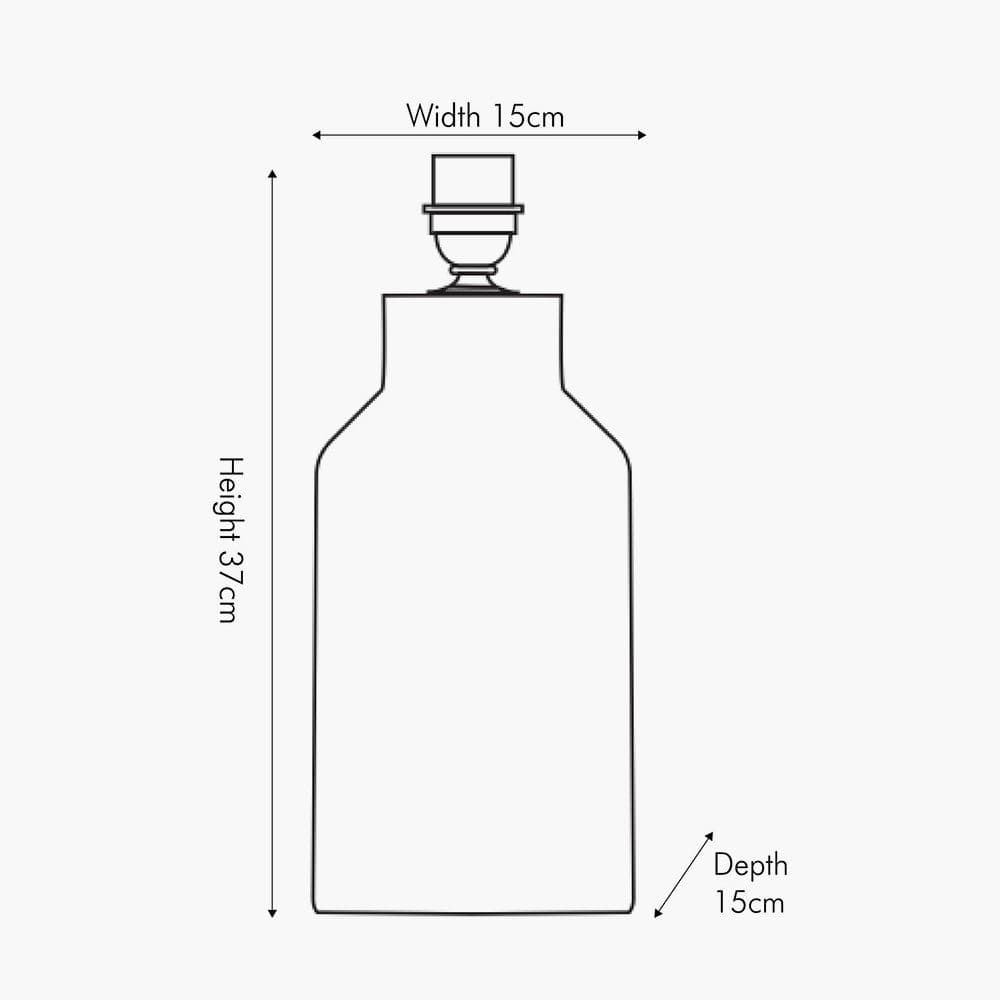 Alina White Dot Design Stoneware Table Lamp - Base Only.