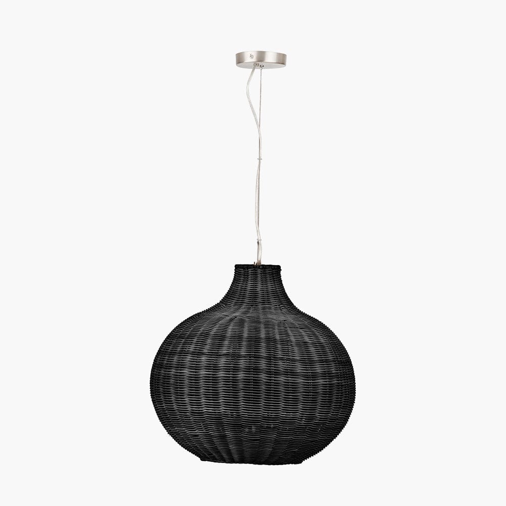 Allona Black Rattan Pendant.