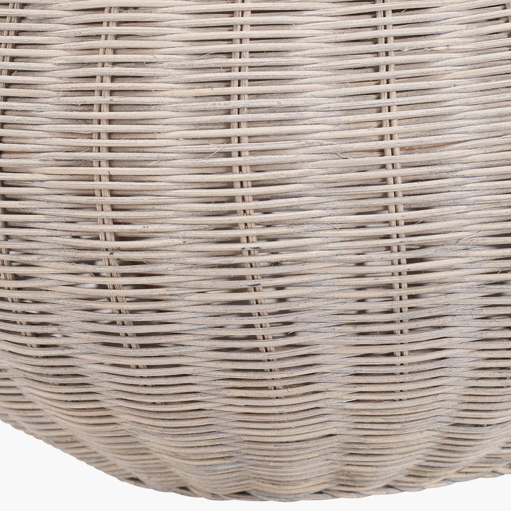 Pacific Lifestyle Lighting Allona Grey Wash Rattan Pendant House of Isabella UK