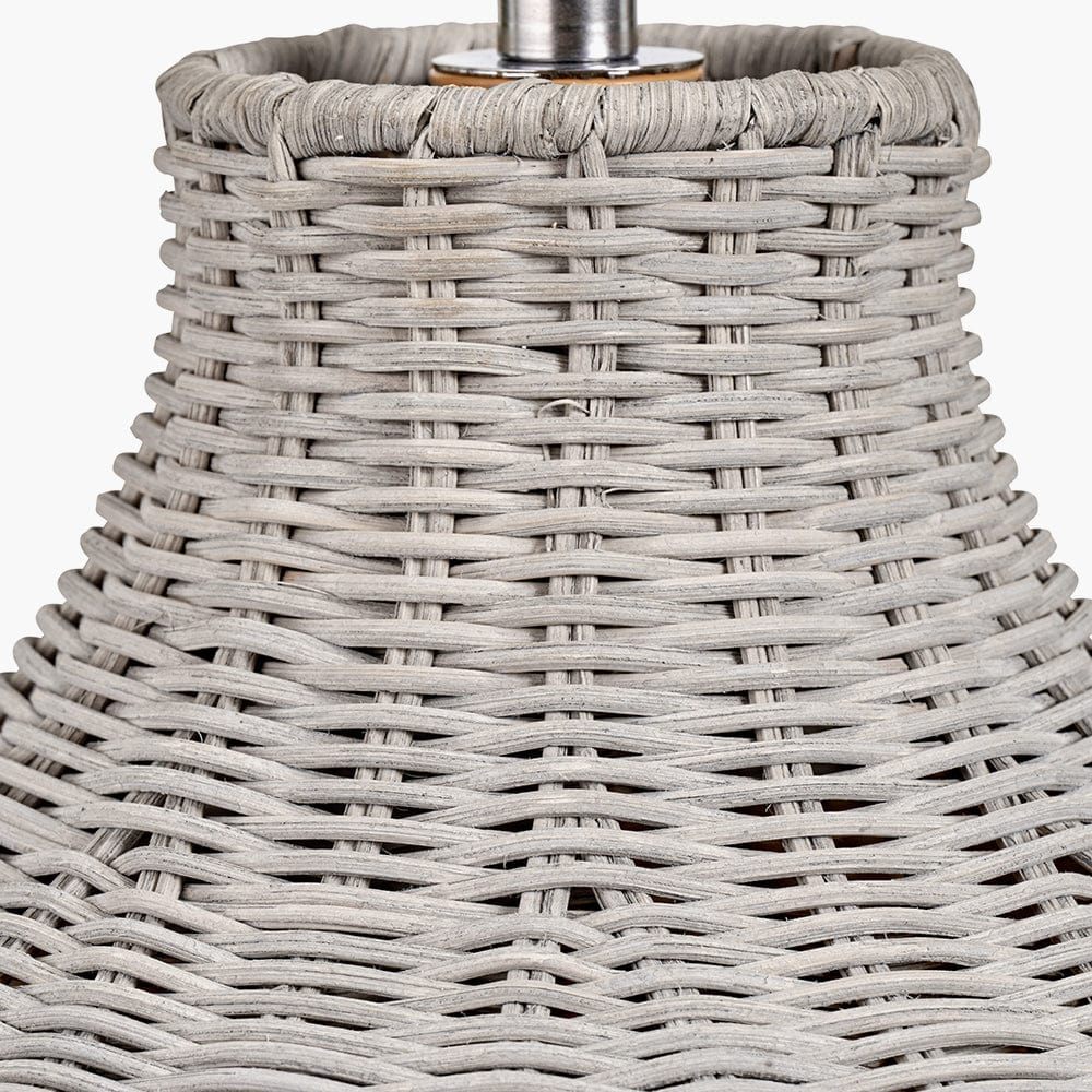 Allona Grey Wash Rattan Table Lamp.