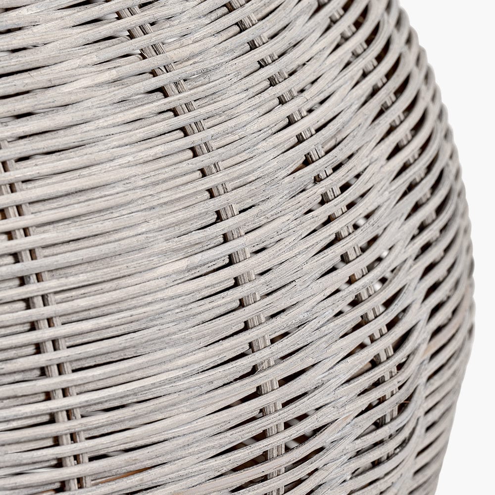 Allona Grey Wash Rattan Table Lamp.