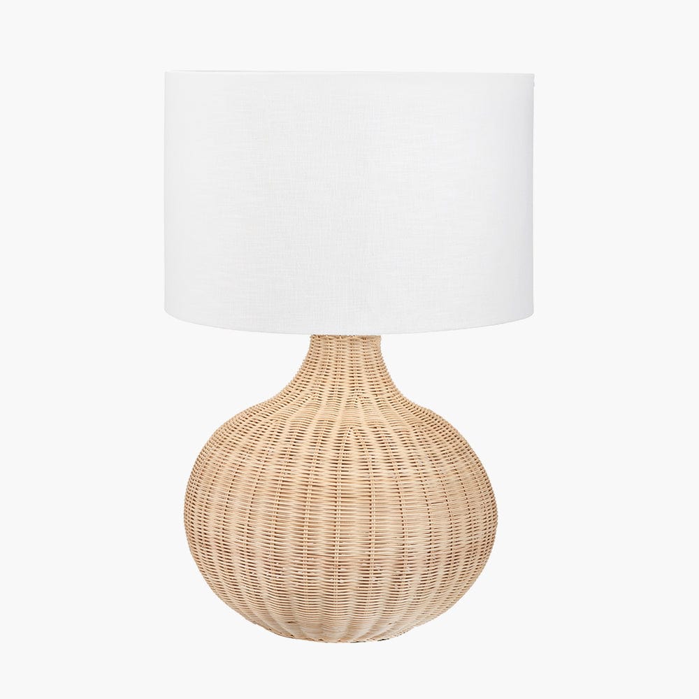 Pacific Lifestyle Lighting Allona Natural Rattan Table Lamp House of Isabella UK