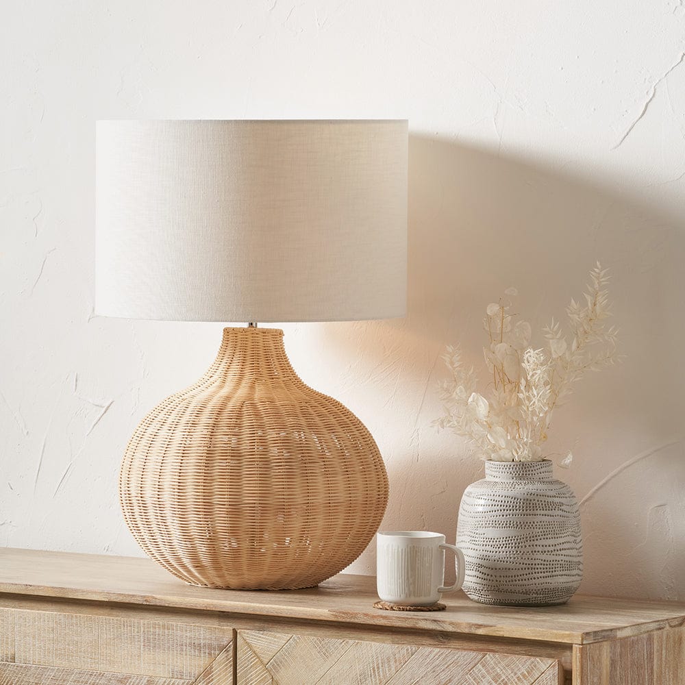 Allona Natural Rattan Table Lamp.