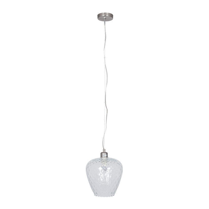 Almada Textured Clear Glass Electrified Pendant.