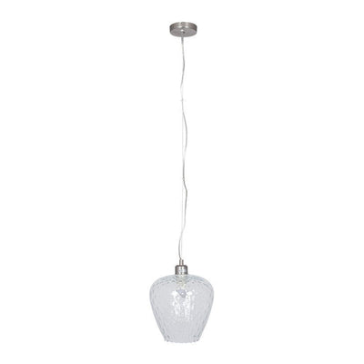 Pacific Lifestyle Lighting Almada Textured Clear Glass Electrified Pendant House of Isabella UK