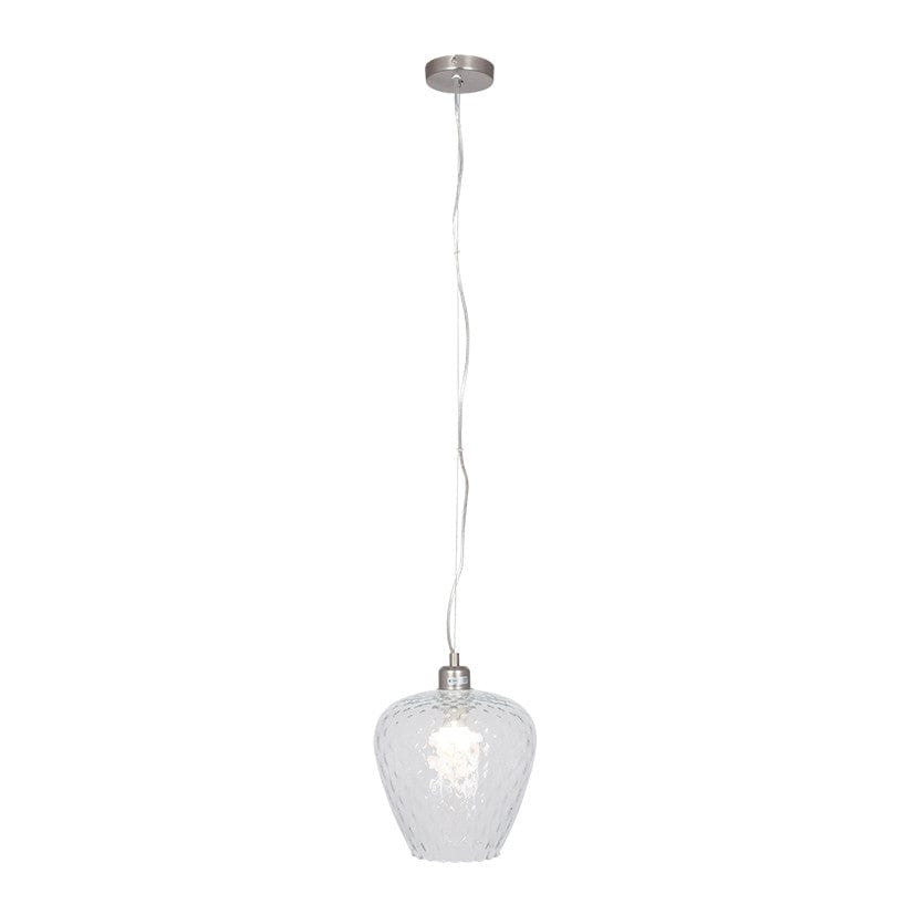 Almada Textured Clear Glass Electrified Pendant.