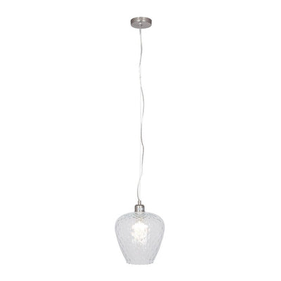 Pacific Lifestyle Lighting Almada Textured Clear Glass Electrified Pendant House of Isabella UK