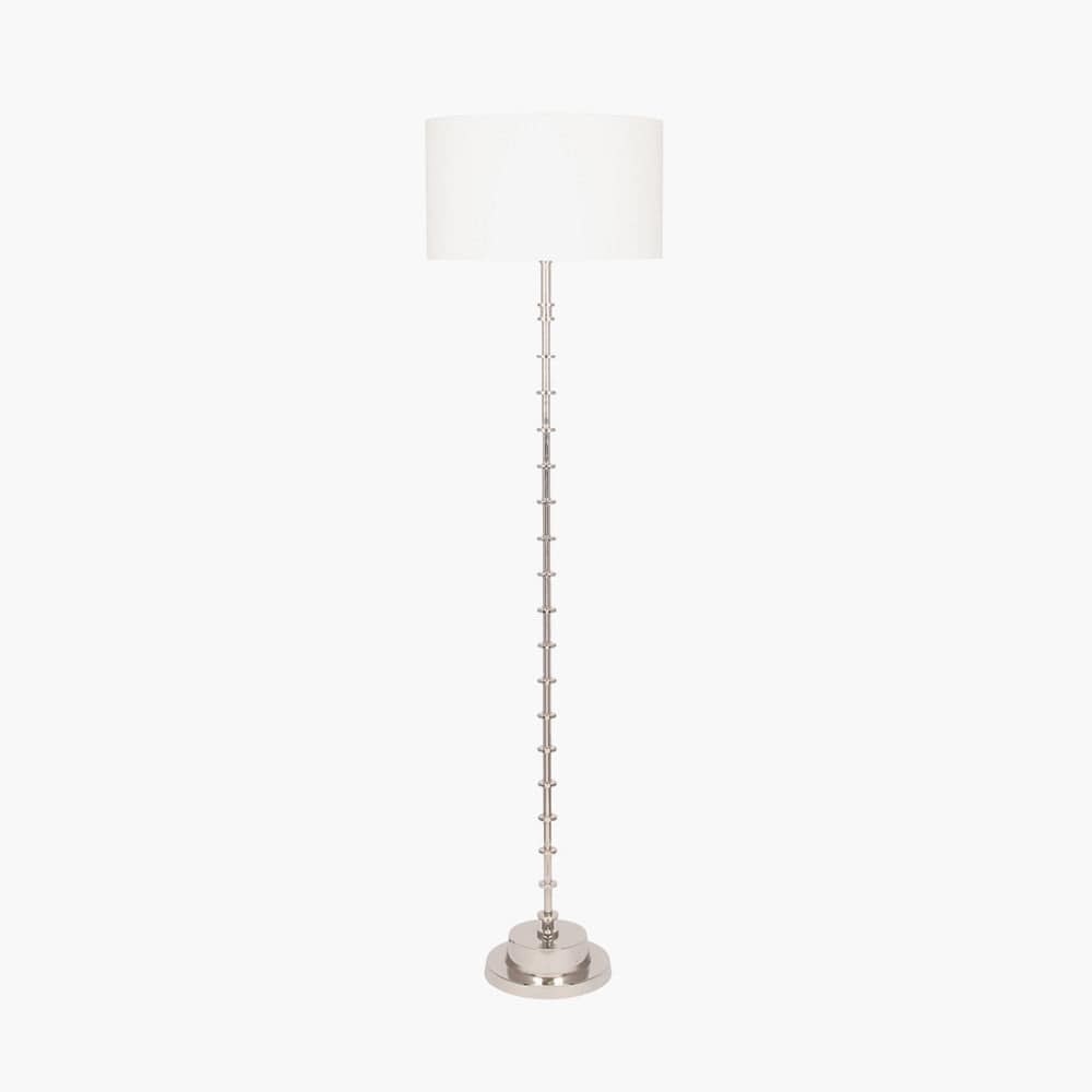 Pacific Lifestyle Lighting Almas Silver Metal Floor Lamp - Base Only House of Isabella UK