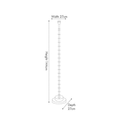 Pacific Lifestyle Lighting Almas Silver Metal Floor Lamp - Base Only House of Isabella UK