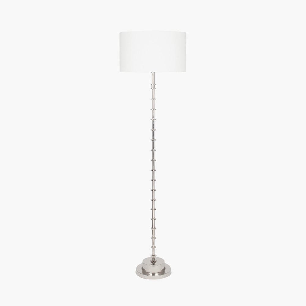 Pacific Lifestyle Lighting Almas Silver Metal Floor Lamp - Base Only House of Isabella UK