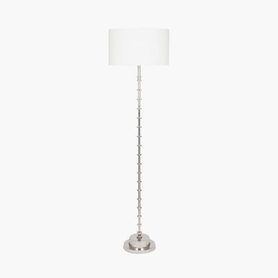 Pacific Lifestyle Lighting Almas Silver Metal Floor Lamp - Base Only House of Isabella UK