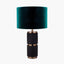 Alnico Black and Brass Metal Textured Table Lamp Base.