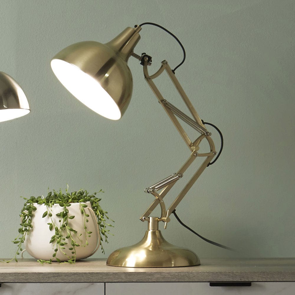 Alonzo Brass Metal Task Table Lamp.
