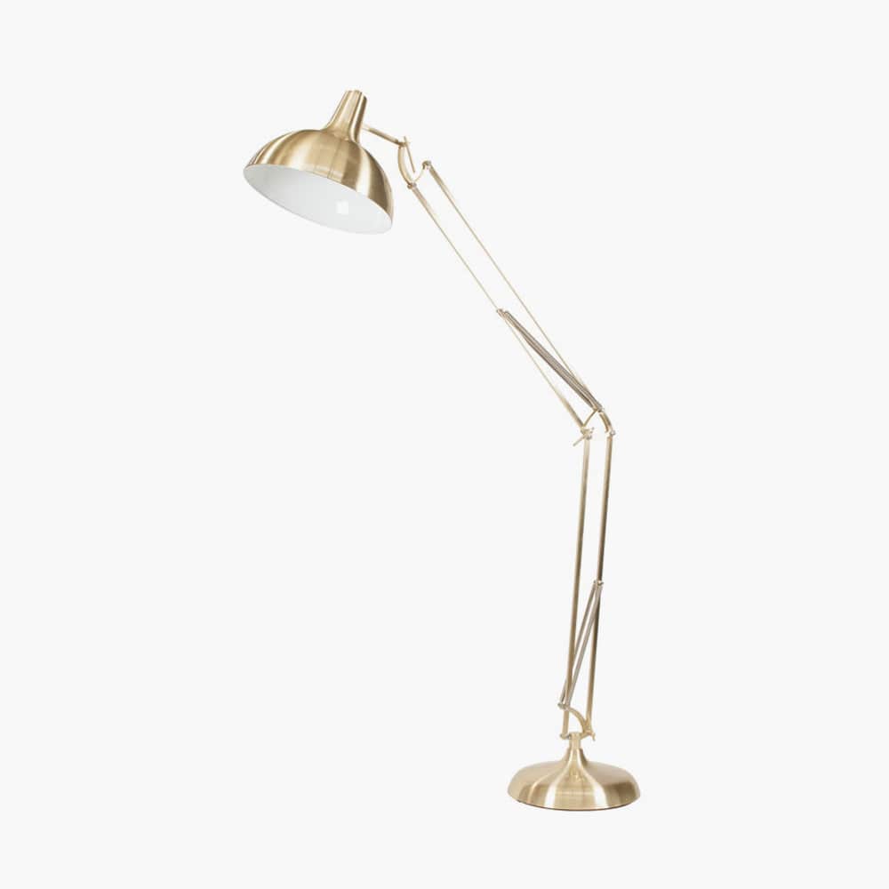 Pacific Lifestyle Lighting Alonzo Brass Task Floor Lamp House of Isabella UK