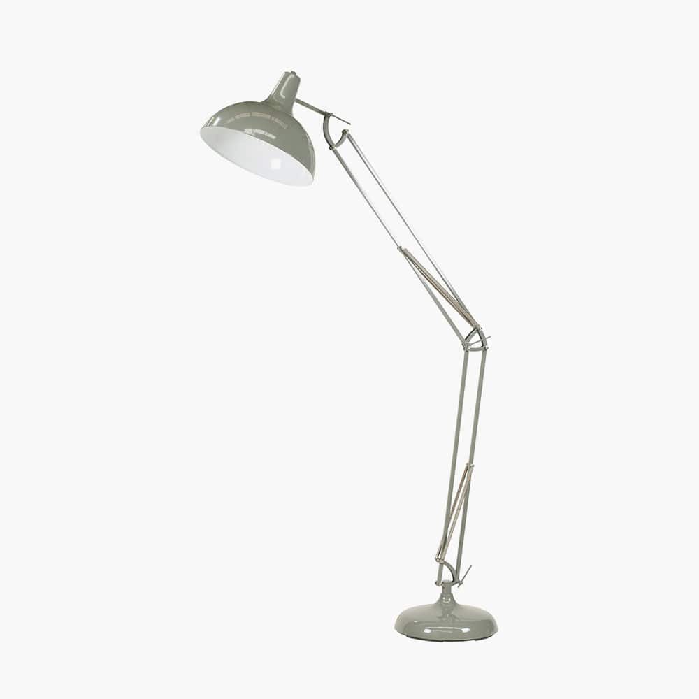 Alonzo Grey Painted Oversize Task Floor Lamp.