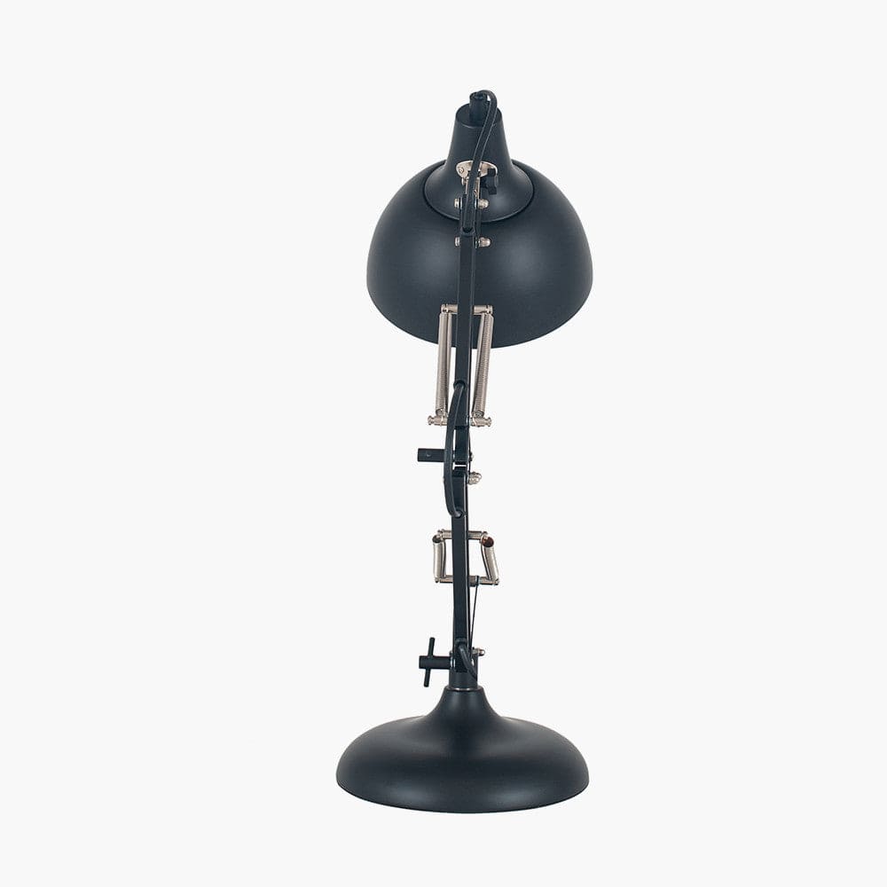 Pacific Lifestyle Lighting Alonzo Matt Black Metal Angled Task Table Lamp House of Isabella UK