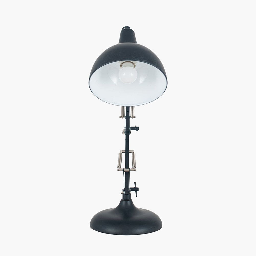 Pacific Lifestyle Lighting Alonzo Matt Black Metal Angled Task Table Lamp House of Isabella UK