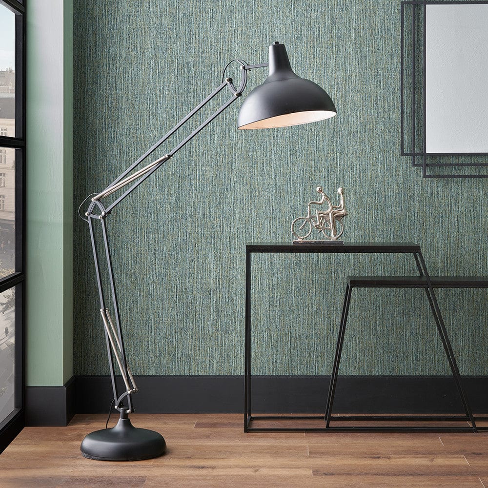 Alonzo Matt Black Metal Task Floor Lamp.