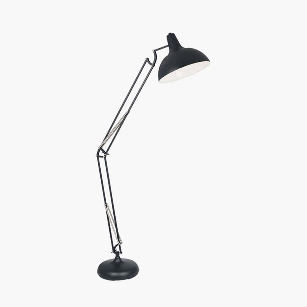 Alonzo Matt Black Metal Task Floor Lamp.