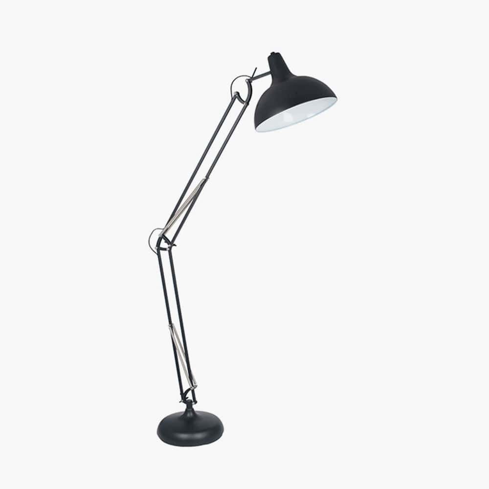 Alonzo Matt Black Metal Task Floor Lamp.