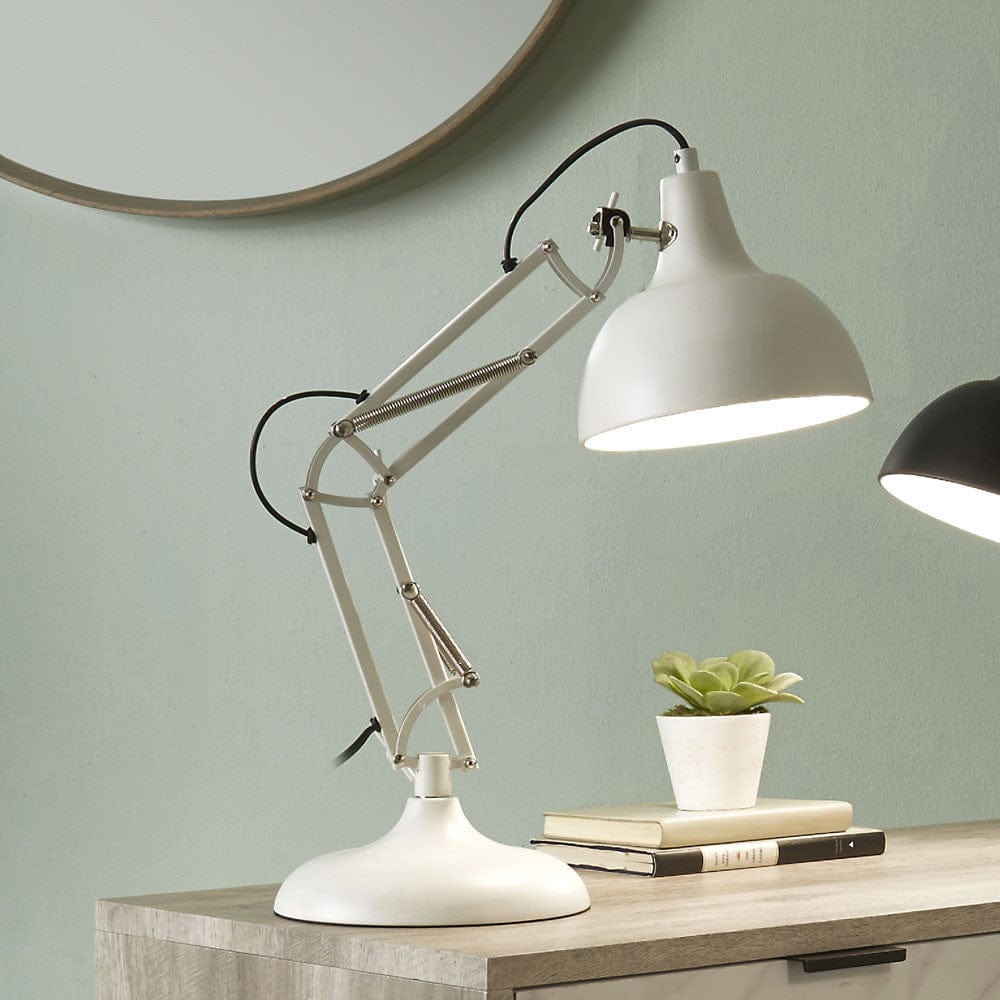 Alonzo Matt White Task Table Lamp.