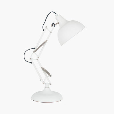 Pacific Lifestyle Lighting Alonzo Matt White Task Table Lamp House of Isabella UK