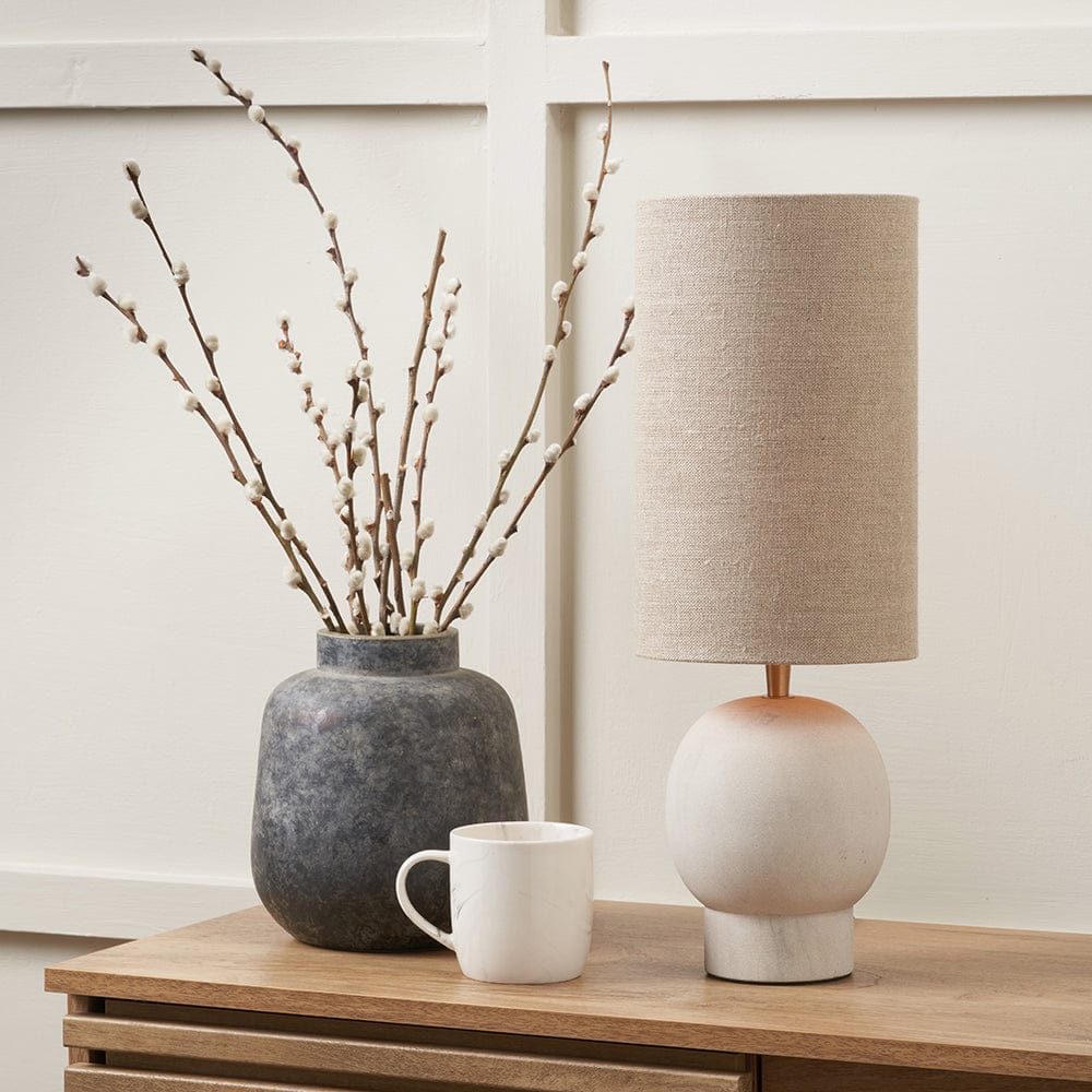 Pacific Lifestyle Lighting Althea Sandstone Table Lamp House of Isabella UK