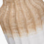 Pacific Lifestyle Lighting Amalia Natural Ombre Textured Stoneware Table Lamp Base with Henry 30cm White Handloom Cylinder Lampshade House of Isabella UK