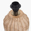 Pacific Lifestyle Lighting Amalia Natural Ombre Textured Stoneware Table Lamp Base with Henry 30cm White Handloom Cylinder Lampshade House of Isabella UK