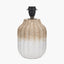 Pacific Lifestyle Lighting Amalia Natural Ombre Textured Stoneware Table Lamp Base with Winston 30cm White Handloom Tapered Lampshade House of Isabella UK