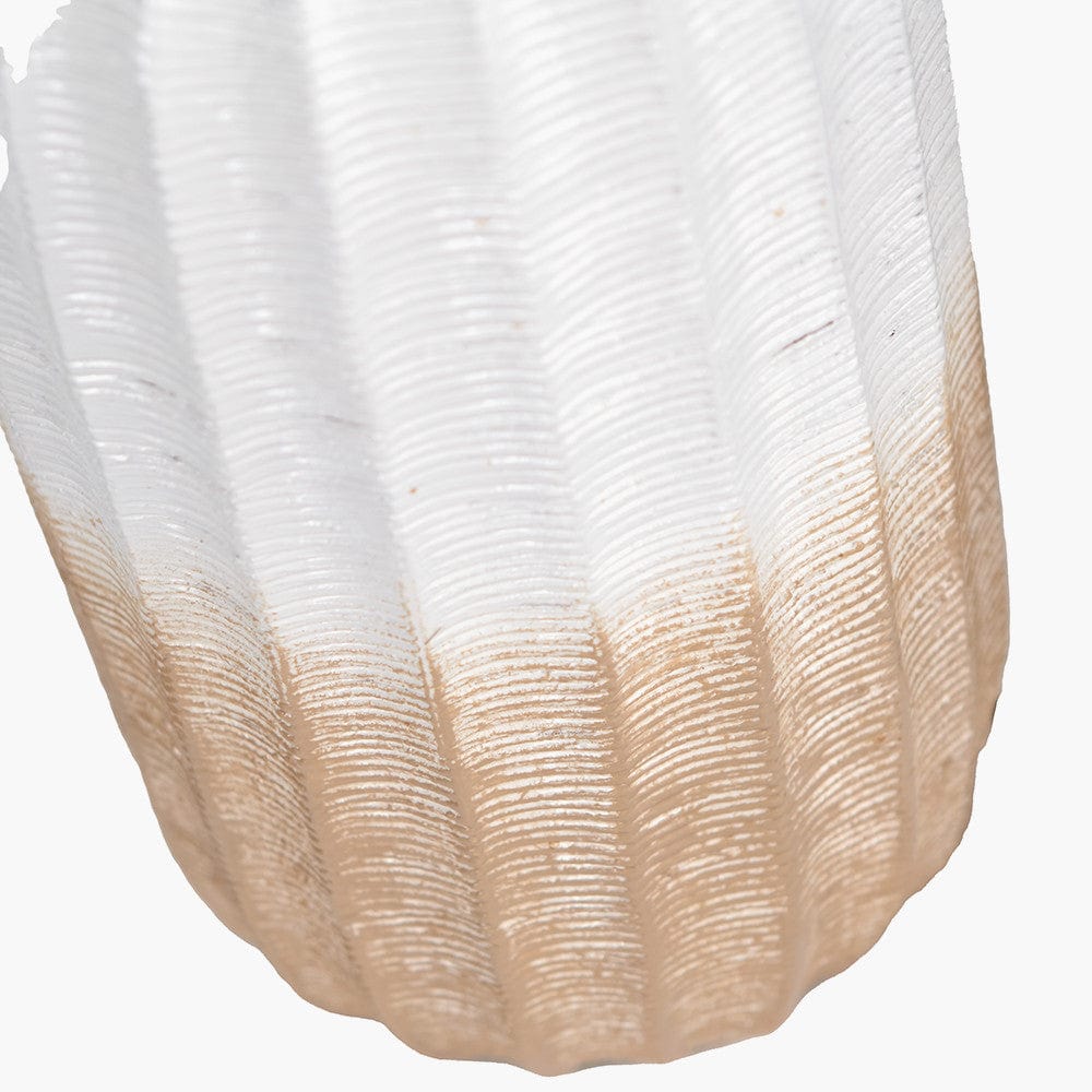 Amalia Natural Ombre Textured Stoneware Tall Table Lamp Base.