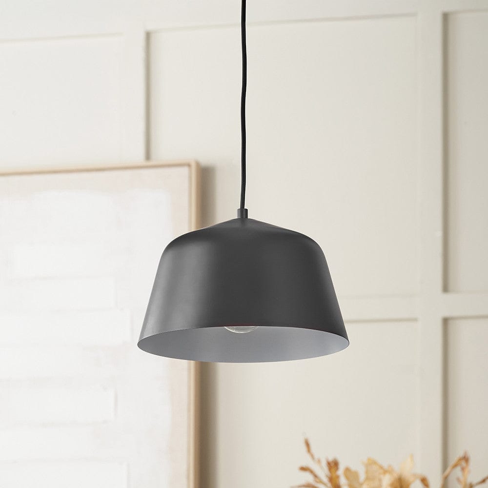 Pacific Lifestyle Lighting Amalie Black Metal Retro Pendant House of Isabella UK