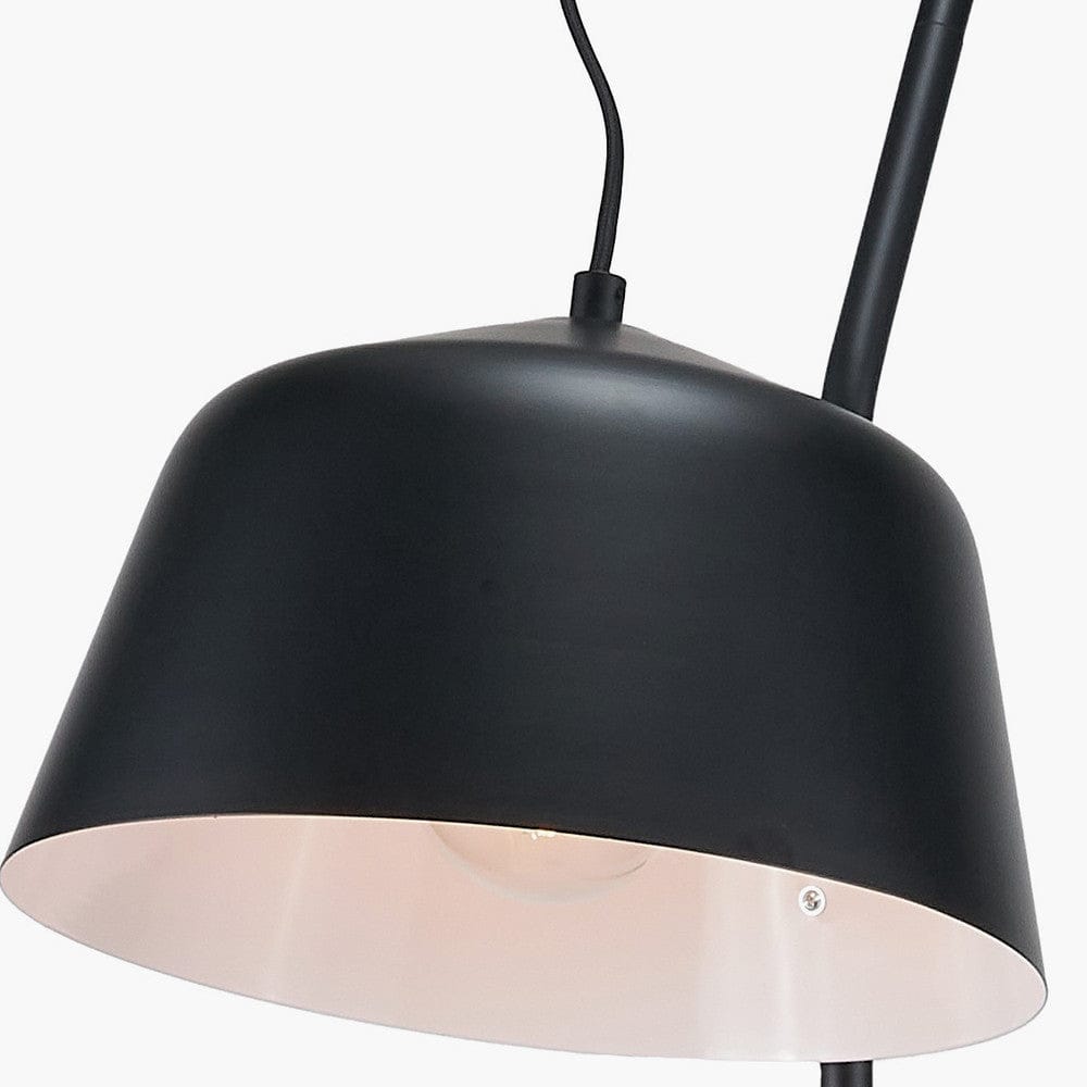 Pacific Lifestyle Lighting Amalie Black Metal Retro Task Floor Lamp House of Isabella UK