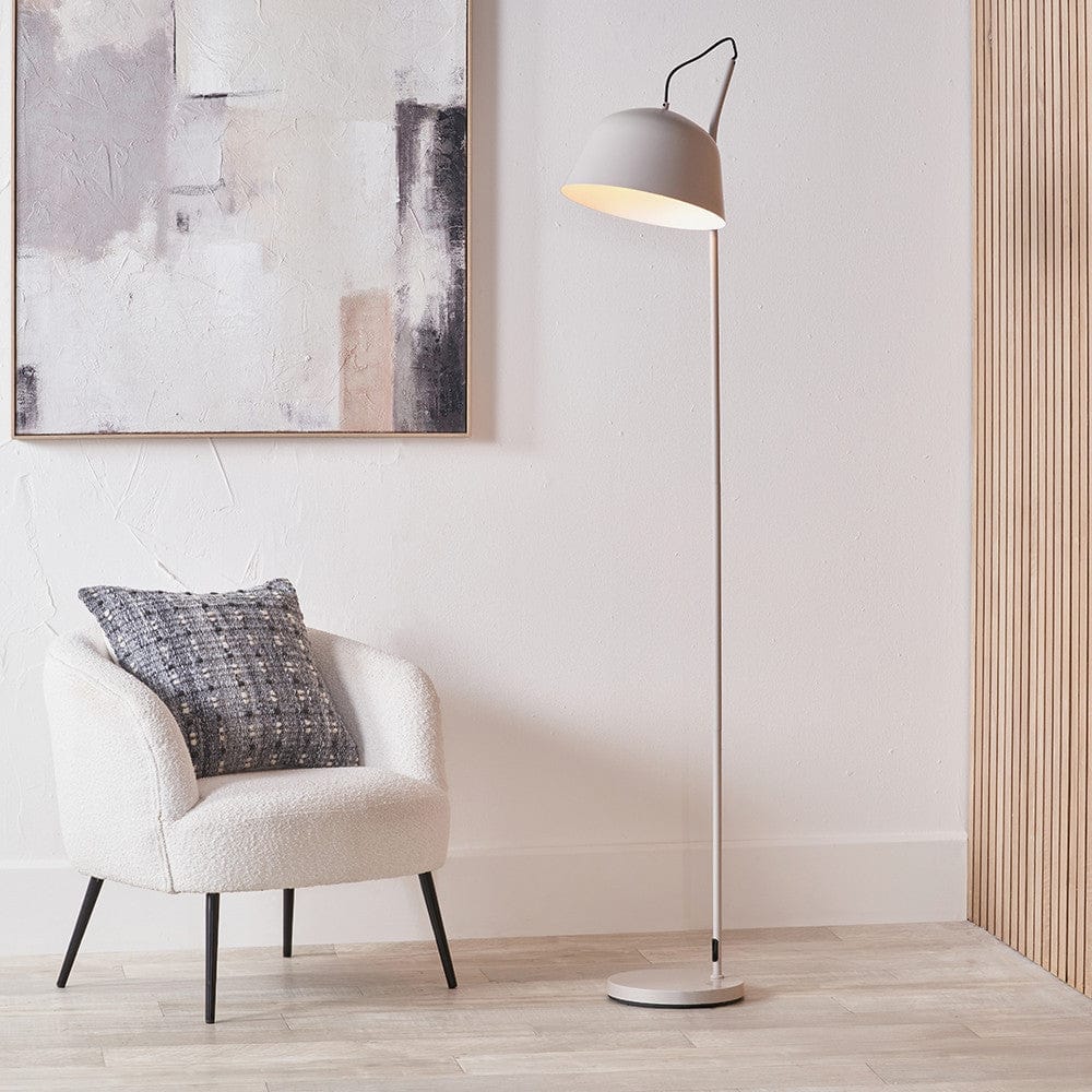 Pacific Lifestyle Lighting Amalie Grey Metal Retro Task Floor Lamp House of Isabella UK