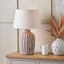 Pacific Lifestyle Lighting Ambrosia Natural Grooved Stoneware Table Lamp Base House of Isabella UK