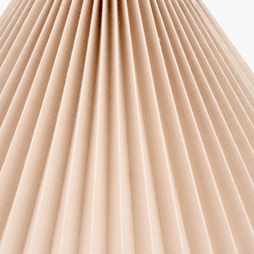 Pacific Lifestyle Lighting Amelia 35cm Natural Linen Hard Pleat Tapered Lampshade House of Isabella UK