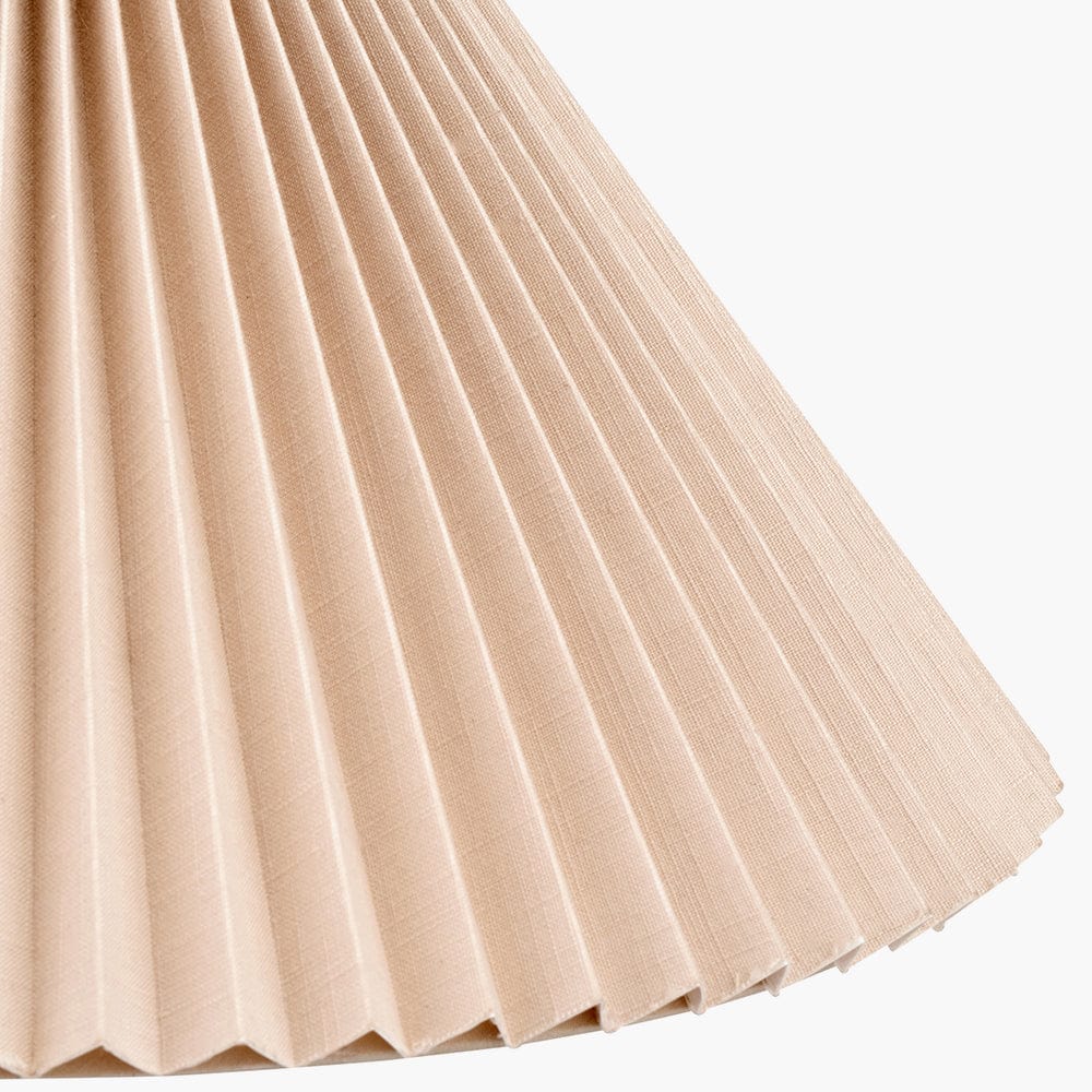 Pacific Lifestyle Lighting Amelia 35cm Natural Linen Hard Pleat Tapered Lampshade House of Isabella UK