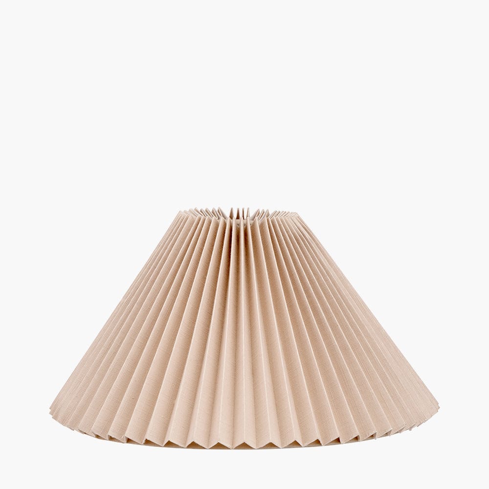 Pacific Lifestyle Lighting Amelia 45cm Natural Linen Hard Pleat Tapered Lampshade House of Isabella UK