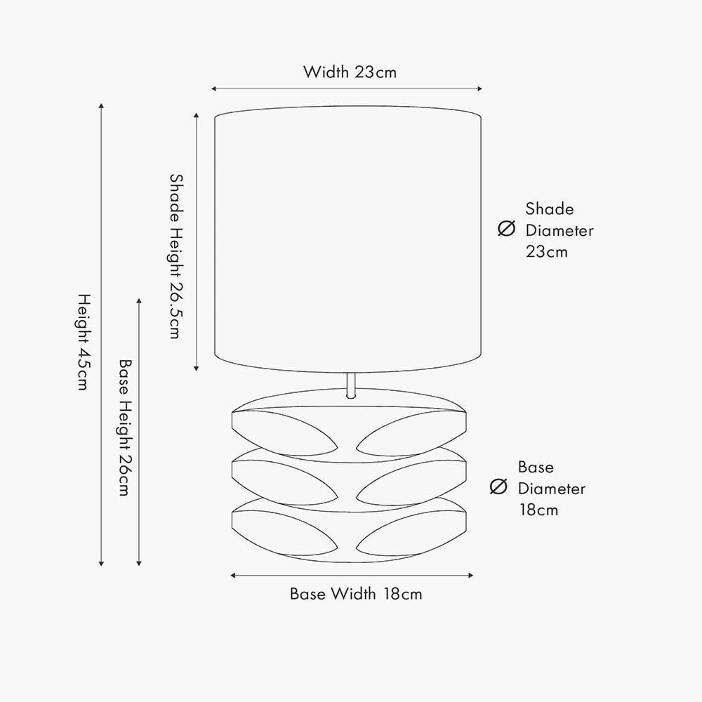 Amir Natural Mango Wood 3 Pebble Table Lamp.