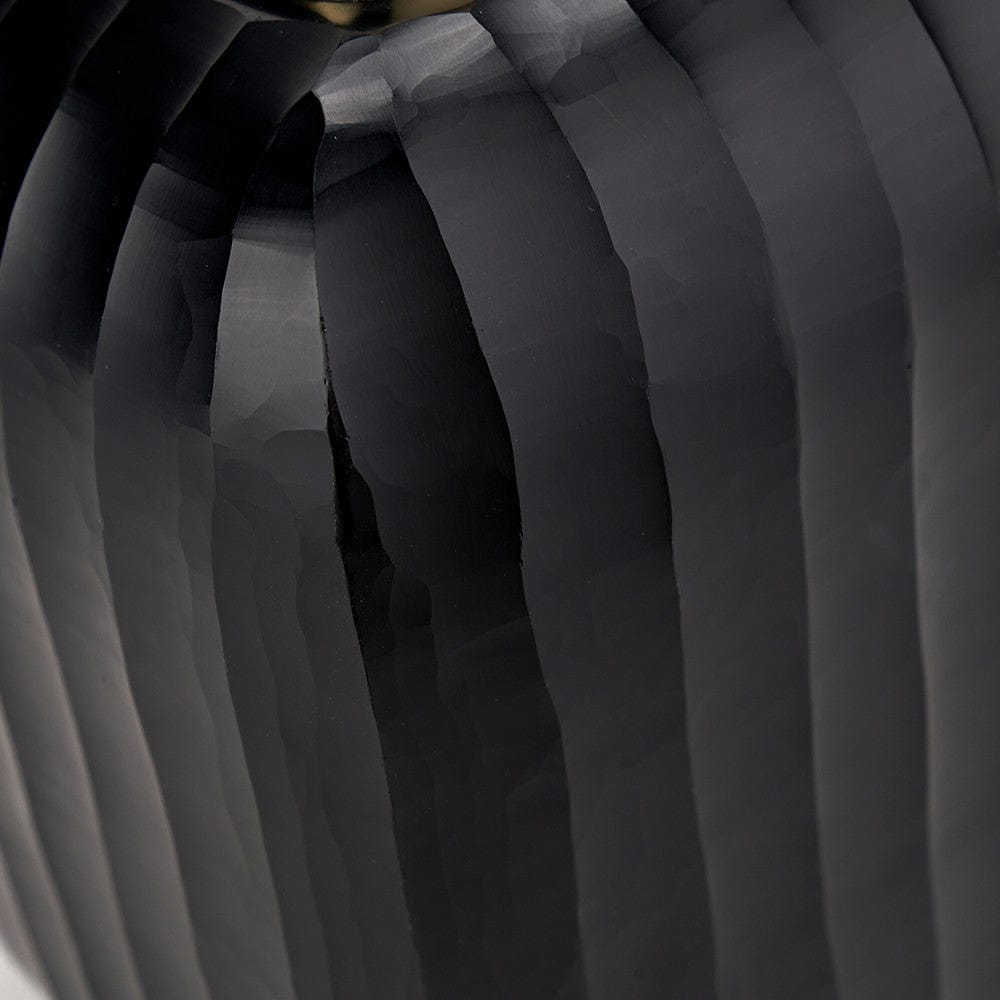 Pacific Lifestyle Lighting Anais Matt Black Cold Cut Glass Square Table Lamp Base with Lino 35cm White Self Lined Linen Cylinder Lampshade House of Isabella UK